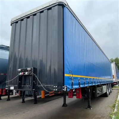 Semirremolque con remolque lateral con cortina de 3-ejes con buen sellado para un transporte logístico eficiente